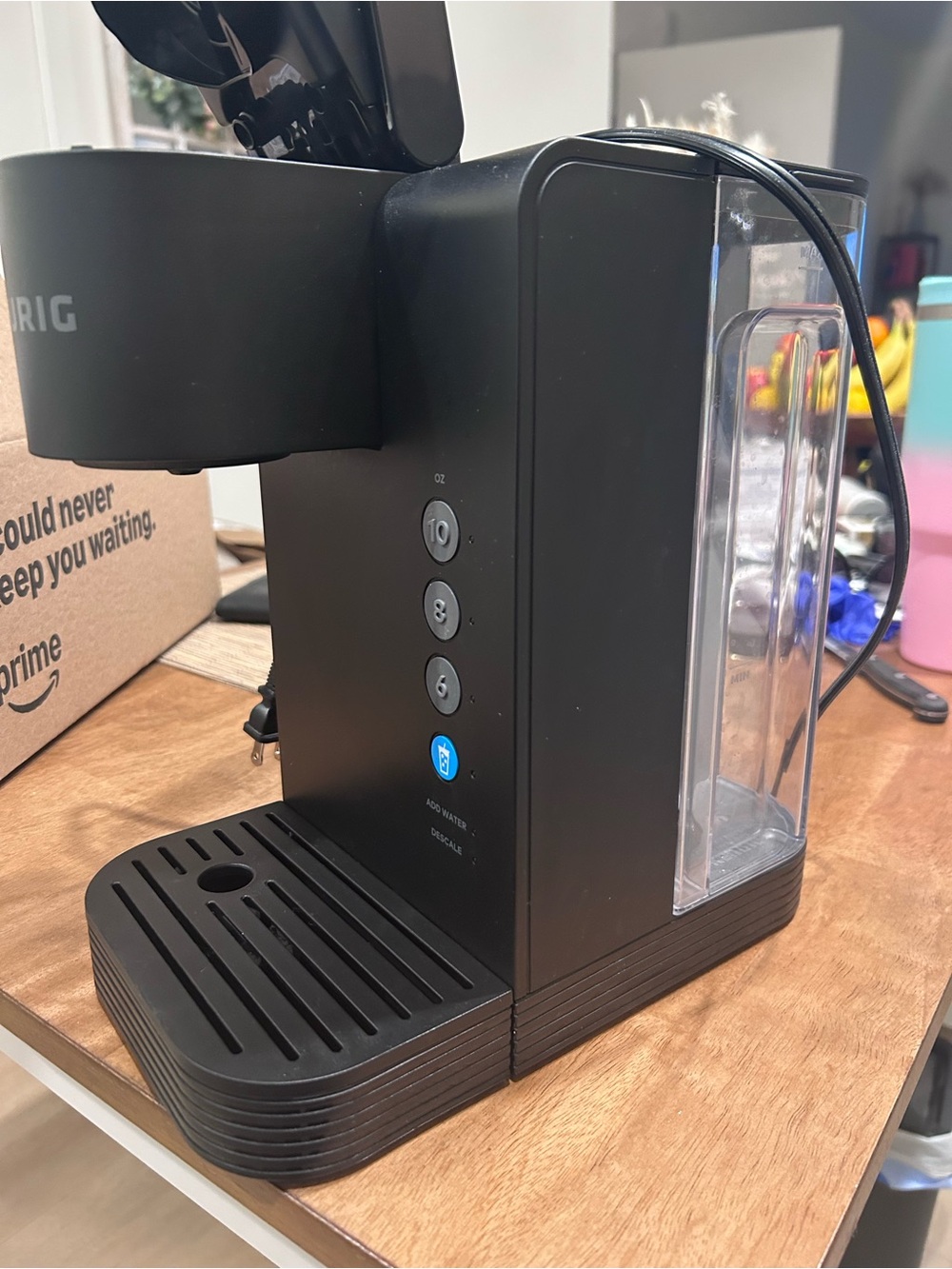 Keurig Single-Serve Coffee Maker in Black with Clear Water Reservoir